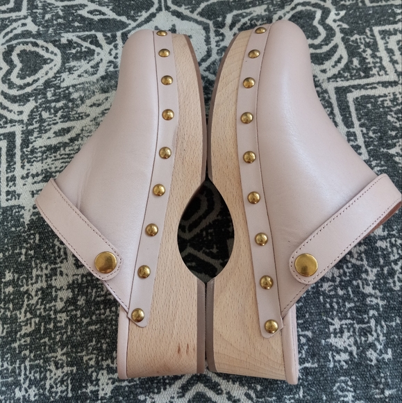 J. Crew Convertable Leather Clogs Luxury Camel/Blush Pink 7US - Picture 6 of 13
